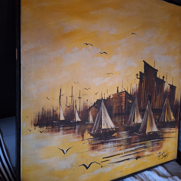 R. StylesSailing Boats at Sunset Art Painting - Picture 5 of 7